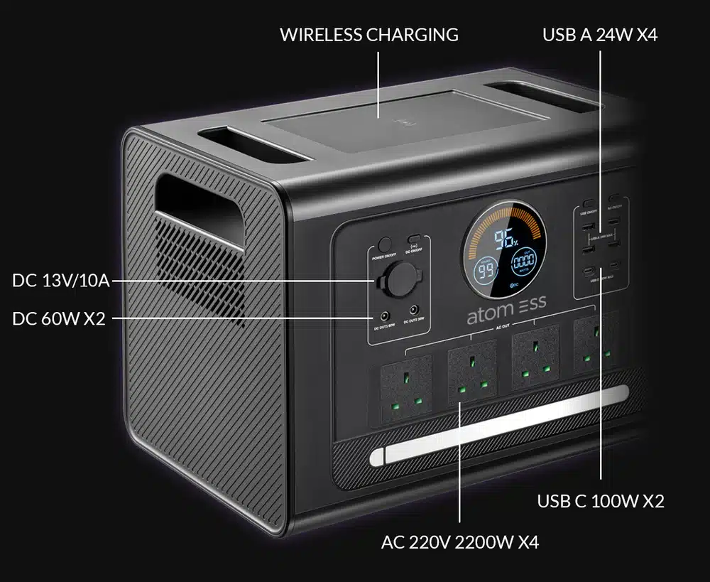 Atom ESS Boost 2200W Portable Power station - Image 3