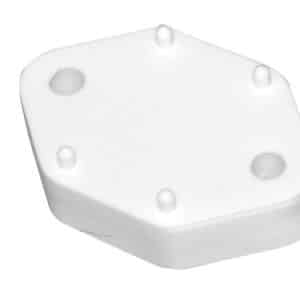 Spacer plate, height 10mm, white