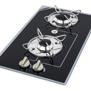 Built-in gas hob 2-burners - Made of high quality safety glass