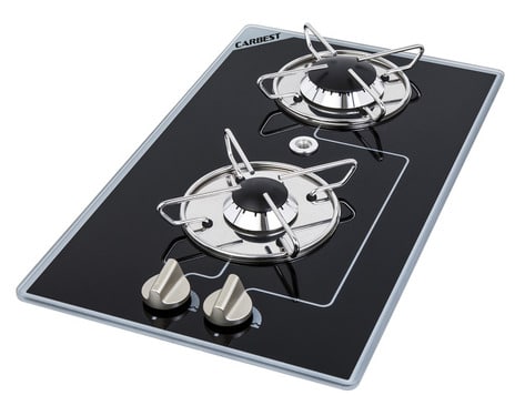 Built-in gas hob 2-burners - Made of high quality safety glass