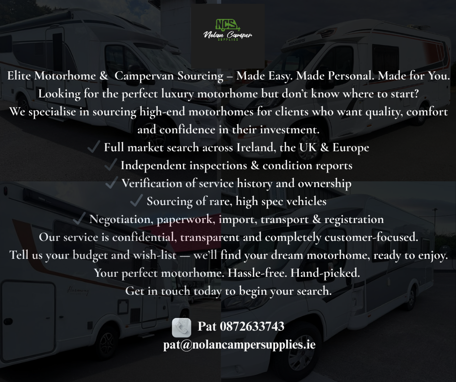 Elite Motorhome and Campervan sourcing at Nolan Camper Supplies